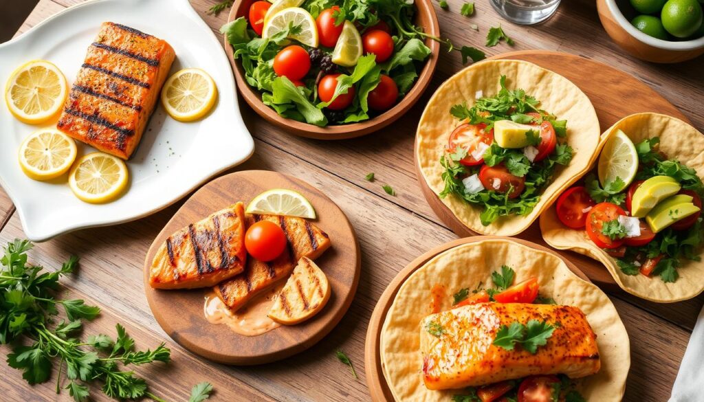 Simple salmon dishes