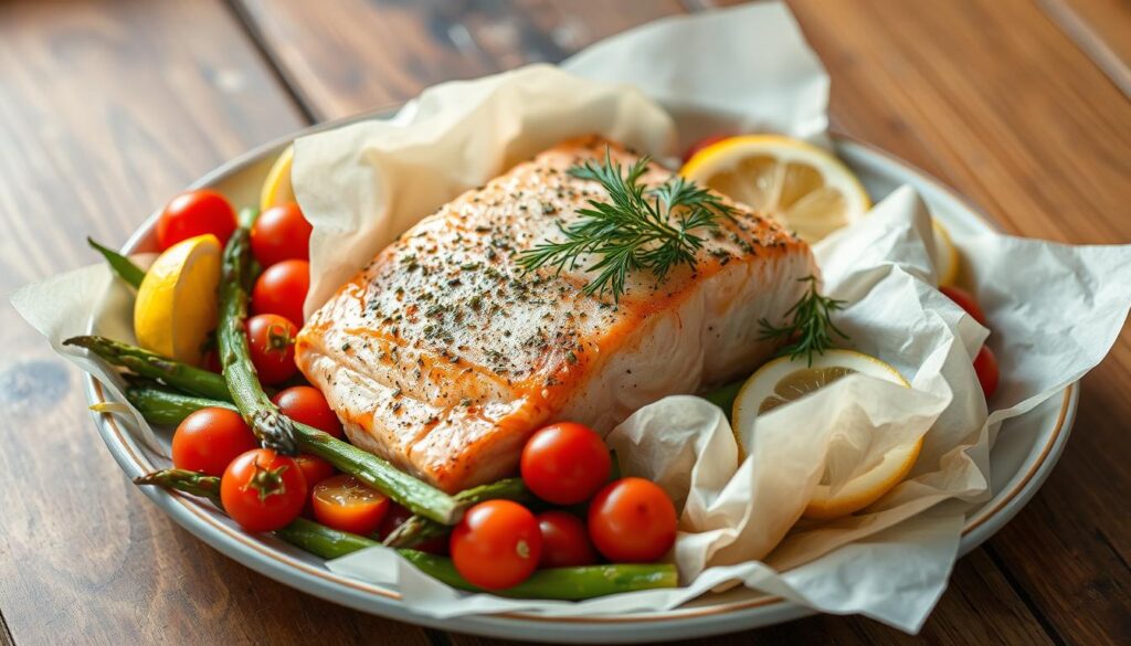 baked salmon en papillote