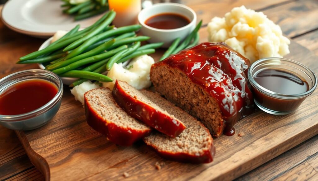 homemade meatloaf dinner